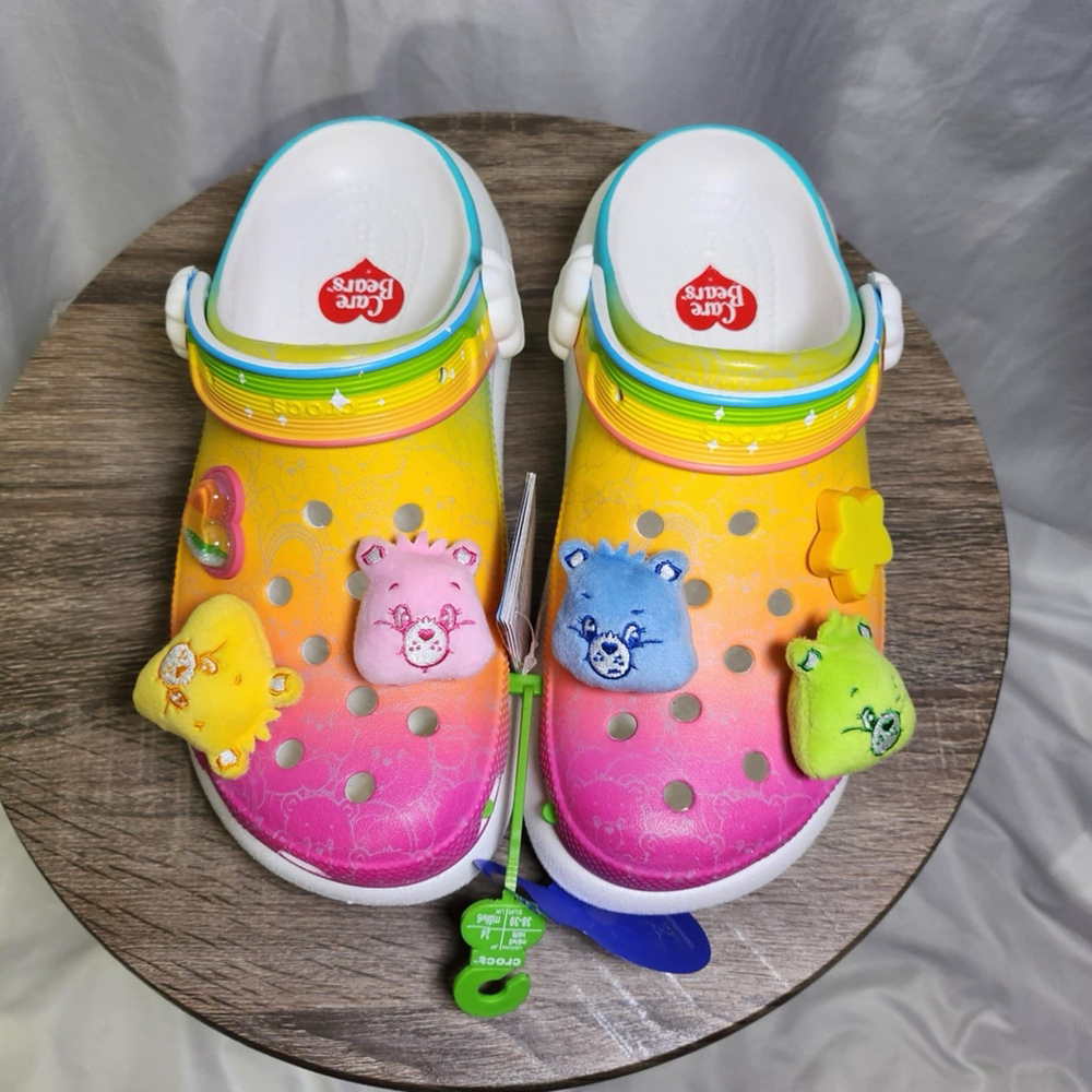 CROCS X Care Bears Collaboration Crush Clog Light On Platform Multicolor M6 W8 - Picture 2 of 10